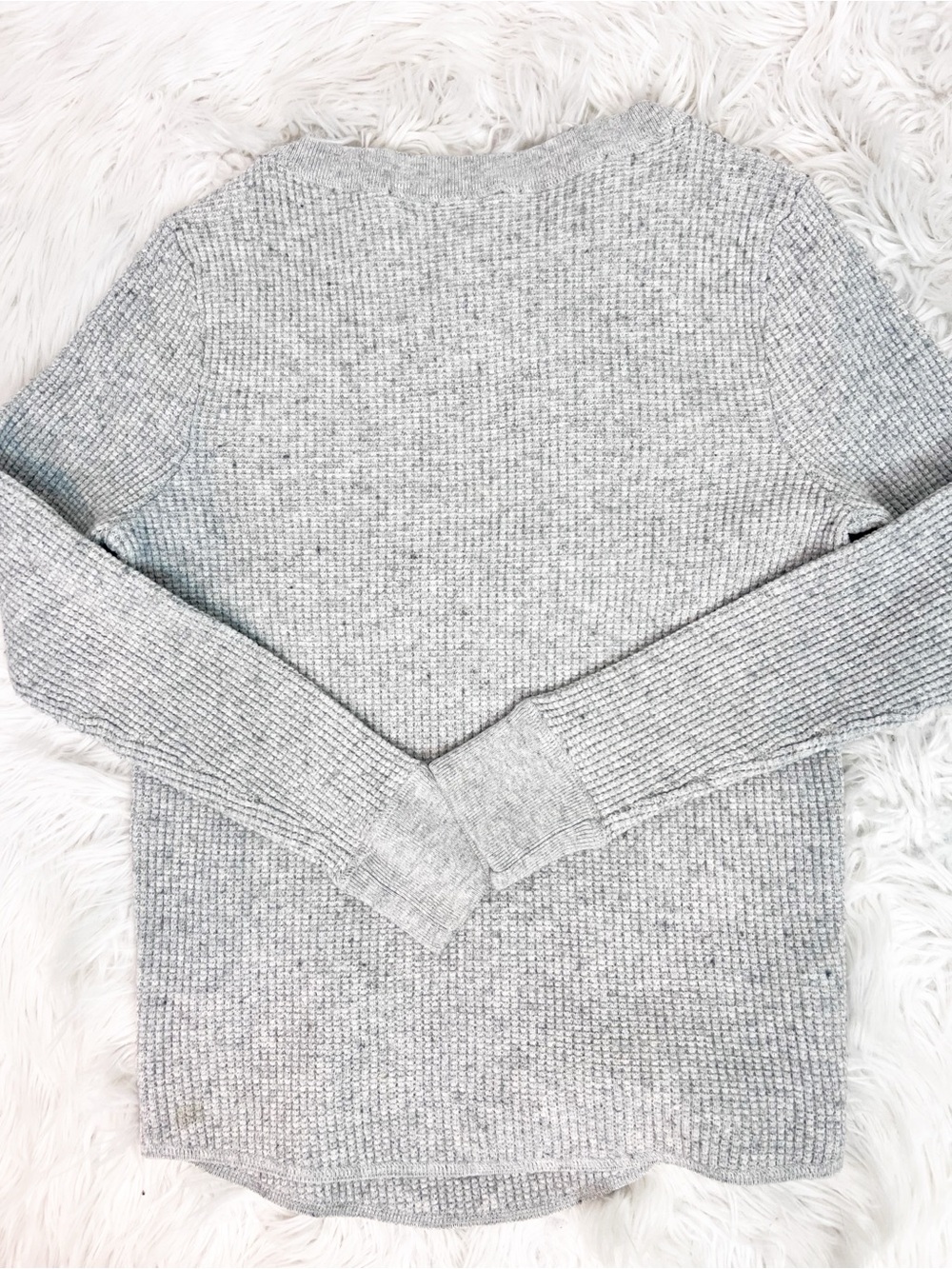 COS GRAY RIBBED KNIT LONG SLEEVE PULLOVER SWEATER MENS MEDIUM